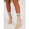 BÉŽOVÉ ČLENKOVÉ ČIŽMY S VIAZANÍM K330 BEIGE 1