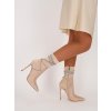 BÉŽOVÉ ČLENKOVÉ ČIŽMY S VIAZANÍM K330 BEIGE 3