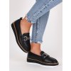 cierne damske mokasiny na platforme HXL10BLACK 3