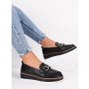 cierne damske mokasiny na platforme HXL10BLACK 4