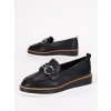 cierne damske mokasiny na platforme HXL10BLACK 7