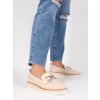 bezove damske mokasiny na platforme HXL10BEIGE 2