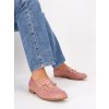 kozenkove damske mokasiny ruzove hxl05pink 3