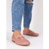 kozenkove damske mokasiny ruzove hxl05pink 1