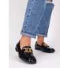 lakovane cierne damske mokasiny HXL06BLACK 1