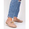 lakovane staroruzove damske mokasiny HXL06Pink 1