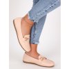 bezove mokasiny so zlatou ozdobnou prackou SBHX67BEIGE 3