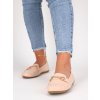 bezove mokasiny so zlatou ozdobnou prackou SBHX67BEIGE 1