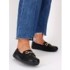 cierne mokasiny so zlatou ozdobnou prackou SBHX67BLACK 3
