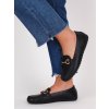 cierne mokasiny so zlatou ozdobnou prackou SBHX67BLACK 6