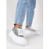 biele tenisky na platforme so vzorom UB20BLACKWHITE 4