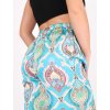 Tyrkysove siroke nohavice na gumu 200081 3 3
