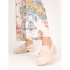 mokasiny na platforme bezove YDF1 BEIGE 1