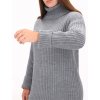 SIVÉ PLETENÉ ŠATY S ROLÁKOM 200060 1 3