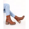 Camel hnede clenkove cizmy s hrubym podpatkom hbl81camel 4