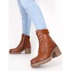 Camel hnede clenkove cizmy s hrubym podpatkom hbl81camel 8