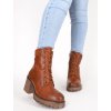 Camel hnede clenkove cizmy s hrubym podpatkom hbl81camel 9