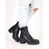 Cierne clenkove cizmy s hrubym podpatkom HBL81black 3
