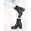 Cierne clenkove cizmy s hrubym podpatkom HBL81black 5