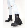 Cierne clenkove cizmy s hrubym podpatkom HBL81black 6