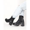 Cierne clenkove cizmy s hrubym podpatkom HBL81black 7