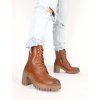 Camel hnede clenkove cizmy s hrubym podpatkom hbl93camel 4