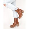 Camel hnede clenkove cizmy s hrubym podpatkom hbl93camel 6