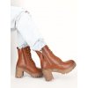 Camel hnede clenkove cizmy s hrubym podpatkom hbl93camel 1