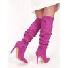 fialove vysoke damske cizmy semisove AX123PURPLE 4