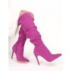 fialove vysoke damske cizmy semisove AX123PURPLE 1