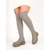 army zelene ponozkove cizmy nad koleno t2237khaki 3