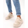 bezove tenisky na platforme BL237 BEIGE 1