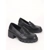 cierne damske mokasiny na podpatku DFY 31black 7