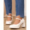 damske biele poltopanky na podpatku s remienkom YL0 1671 white 3