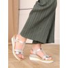Strieborne sandale na vysokej platforme xar68silver 6