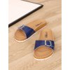 Lakovane tmavo modre korkove slapky sar37navy 3