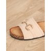 bezove korkove slapky na nizkej platofme X0Z 28 beige 1