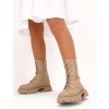 HNEDÉ WORKERY NA PLATFORME NS303 KHAKI 1