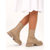 HNEDÉ WORKERY NA PLATFORME NS303 KHAKI 3