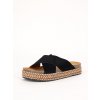 semisove damske slapky na platforme cierne LLDS016BLACK 5