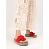 semisove damske slapky na platforme cervene LLDS017RED 1