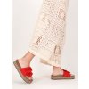semisove damske slapky na platforme cervene LLDS017RED 2