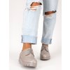 bezove damske poltopanky na platforme snurovacie ML16323KHAKI 6