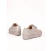 bezove damske poltopanky na platforme snurovacie ML16323KHAKI 2