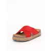 semisove damske slapky na platforme cervene LLDS016RED 5