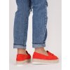 cervene semisove espadrilky na vysokej platforme damske SEZZ23RED 5