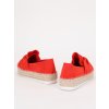 cervene semisove espadrilky na vysokej platforme damske SEZZ23RED 2