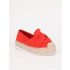 cervene semisove espadrilky na vysokej platforme damske SEZZ23RED 1