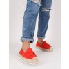cervene semisove espadrilky na vysokej platforme damske SEZZ23RED 4