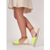 damske espadrilkove sandale na platforme zelene SEZZ22GREEN 2